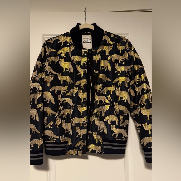 EUC Project AJ117 metallic fox bomber jacket size small - Picture 1 of 4